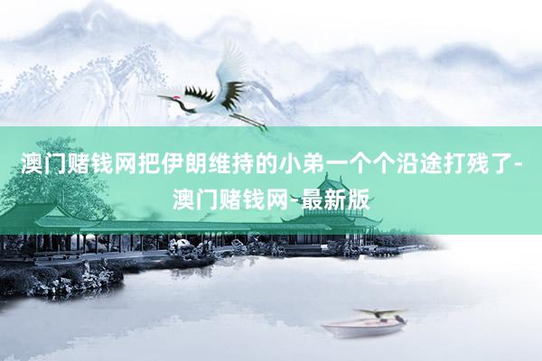 澳门赌钱网把伊朗维持的小弟一个个沿途打残了-澳门赌钱网-最新版