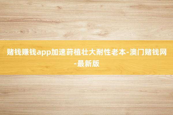 赌钱赚钱app加速莳植壮大耐性老本-澳门赌钱网-最新版