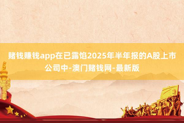 赌钱赚钱app在已露馅2025年半年报的A股上市公司中-澳门赌钱网-最新版